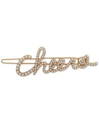 Lonna & Lilly Gold-tone Imitation Pearl Cheers Hair Barrette - White