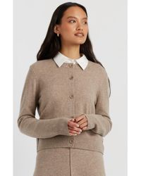 Chinti & Parker - Wool Cashmere Blend Crew Neck Cropped Cardigan - Lyst