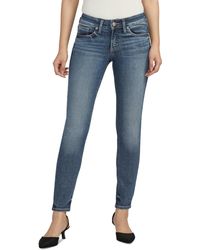 Silver Jeans Co. - Britt Low-rise Curvy-fit Skinny-leg Jeans - Lyst