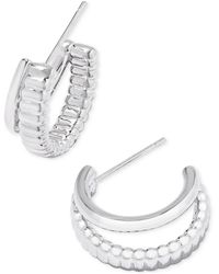 Kendra Scott - Small Smooth & Textured Double-row Hoop Earrings - Lyst