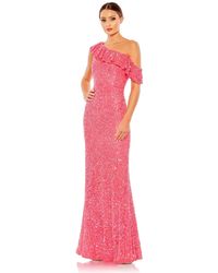Mac Duggal - Sequined Drop Shoulder Trumpet Gown - Lyst