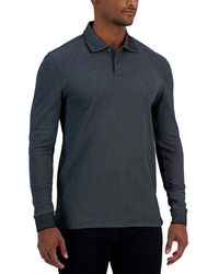 Alfani - Classic-fit Solid Long-sleeve Polo Shirt - Lyst