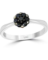 Lali Jewels Black Diamond (1/4 Ct. T.w.) Ring In 14k White Gold