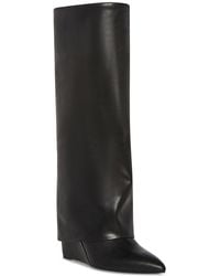 Madden Girl - Evander Wide-calf Fold-over Cuffed Knee High Wedge Dress Boots - Lyst