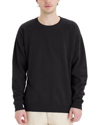 Hanes - Garment Dyed Fleece Sweatshirt - Lyst