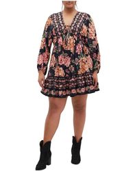 City Chic - Plus Size Devine Mini Border Dress - Lyst