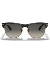 Ray-Ban - Sunglasses Man Clubmaster Oversized - Black Frame Green Lenses 57-16 - Lyst