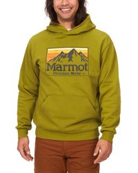 Marmot - Mountain Works Logo-print Fleece Hoodie - Lyst