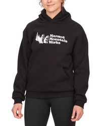 Marmot - Mmw Logo-print Ribbed-trim Hoodie - Lyst