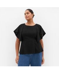 City Chic - Plus Size Cinched Peplum Top - Lyst