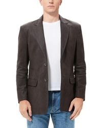 BGSD - Men Classic Two-button Distressed Leather Blazer - Lyst