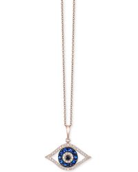 Effy - Diamond Evil-eye Pendant Necklace (1/3 Ct. T.w.) In 14k Rose Gold - Lyst