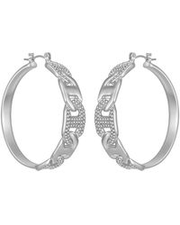 Guess - Glass Stone Hoop Earrings (also - Lyst