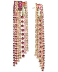 INC International Concepts - Gold-tone Mixed Color Crystal Fringe Statement Earrings - Lyst