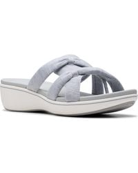 Clarks - Cloudsteppers Breeze Rae Cam Slip-on Flat Sandals - Lyst