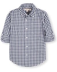 Hope & Henry - Boys Organic Long Sleeve Stretch Poplin Roll-up Button Down Shirt - Lyst