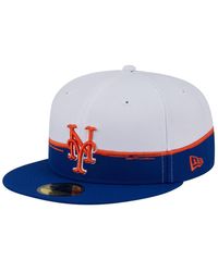 KTZ - Royal/white New York Mets Paint Stroke 59fiftyâ Fitted Hat - Lyst