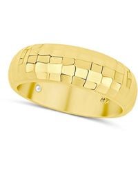 And Now This - Sparkle Textured Solid Ring - Lyst