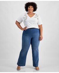 INC International Concepts - Plus Size High-rise Pull-on Flare-leg Jeans - Lyst