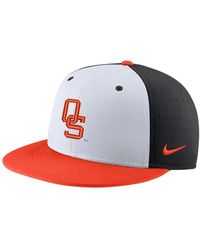 Men's Nike White Clemson Tigers Aero True Baseball Performance Fitted Hat