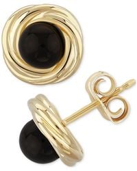 Macy's - Love Knot Frame Stud Earrings - Lyst