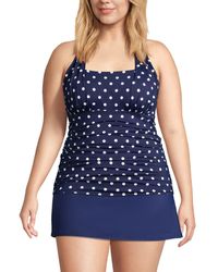 Lands' End - Long Square Neck Halter Tankini Swimsuit Top - Lyst