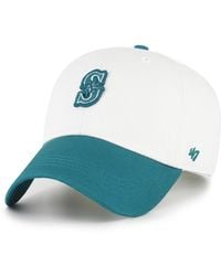 '47 - White/teal Seattle Mariners Contemporary Tonal Clean Up Adjustable Hat - Lyst