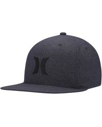 Hurley - Heather Black Phantom Core Snapback Hat - Lyst