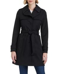 Kate Spade - Short Single-breasted Pleated Back Trench Coat - Lyst