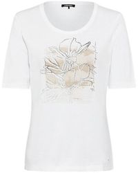 Olsen - 100% Cotton Short Sleeve Placement Print T-shirt - Lyst