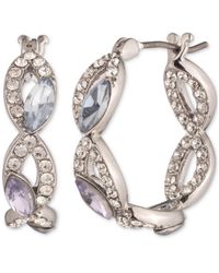 Givenchy - Small Mixed Crystal Openwork Hoop Earrings - Lyst