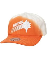 Mitchell & Ness - Orange/white Phoenix Suns Dip Dye Pro Crown Adjustable Hat - Lyst