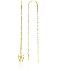 Roxy - Waterproof Yellow 65mm Palm Tree U Shape Threader Earrings - Lyst
