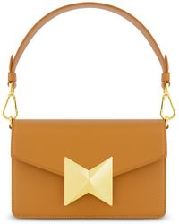 Mac Duggal - Classic Leather Gold Plated Hardware Shoulder Bag - Lyst