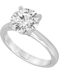 Badgley Mischka - Certified Lab Grown Diamond Solitaire Engagement Ring (4 Ct. T.w. - Lyst