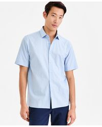 Alfani - Short-sleeve Solid Texture Shirt - Lyst