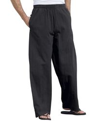 Kingsize - Big & Tall Elastic Waist Gauze Cotton Pants - Lyst