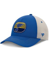 Fanatics - Blue/gray St. Louis Blues 2025 Stanley Cup Playoffs Locker Room Trucker Adjustable Hat - Lyst