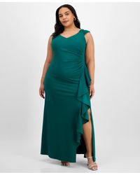 Alex Evenings - Plus Size Ruched Ruffled Gown - Lyst