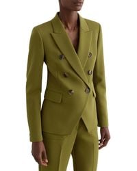 Reiss - Twill Double-breasted Blazer - Lyst