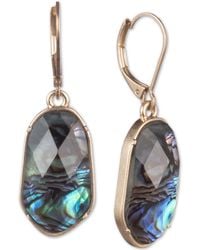 Lonna & Lilly Gold-tone Stone Medium Drop Earrings - Multicolour