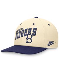 Nike - Cream/royal Brooklyn Dodgers Rewind Cooperstown Collection Performance Snapback Hat - Lyst