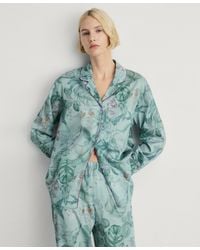 Mango - Tropical Print Pajama Shirt - Lyst