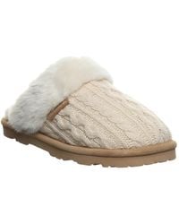 BEARPAW - Rumie Cable Knit Slip-on Slippers - Lyst