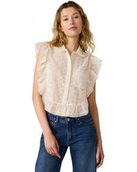 Steve Madden - Adeline Collared Neck Top - Lyst