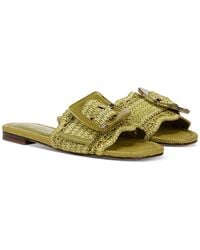 Sam Edelman - Bambi Raffia Buckle Slide Sandals - Lyst