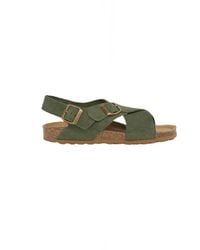 Celtic & Co. - Crossover Buckle Flatform Round-toe Sandals - Lyst