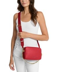 Michael Kors - Bryant Medium Leather Double Zip Chain Camera Crossbody - Lyst