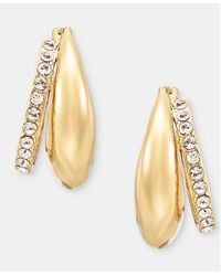DKNY - Pave Puffy Split-hoop Earrings - Lyst