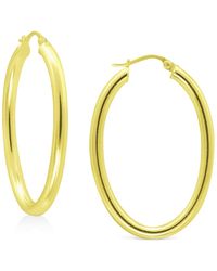 Giani Bernini - Polished Oval Medium Hoop Earrings - Lyst